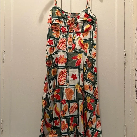 Collectif Tiki Print Sundress in Large - Picture 1 of 2